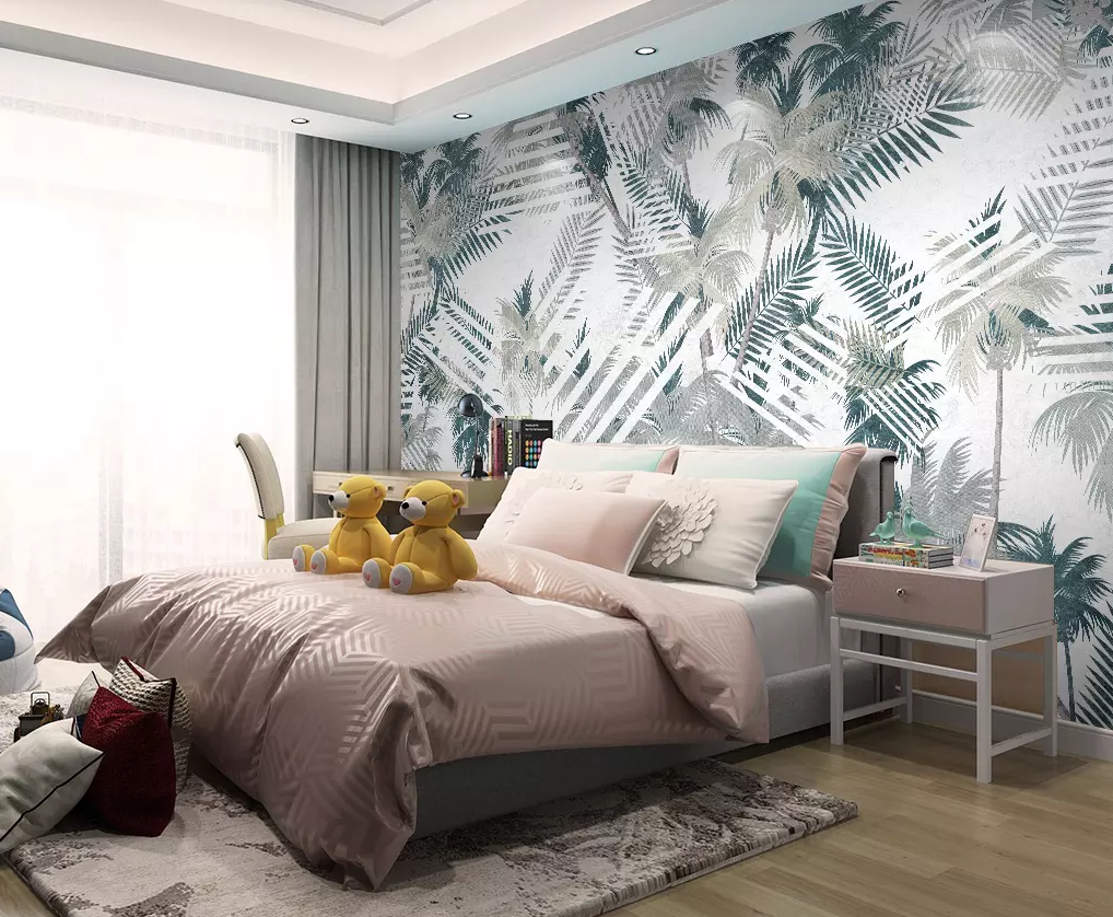 3D Coconut Tree Pattern 372 Wallpaper AJ Wallpaper 2