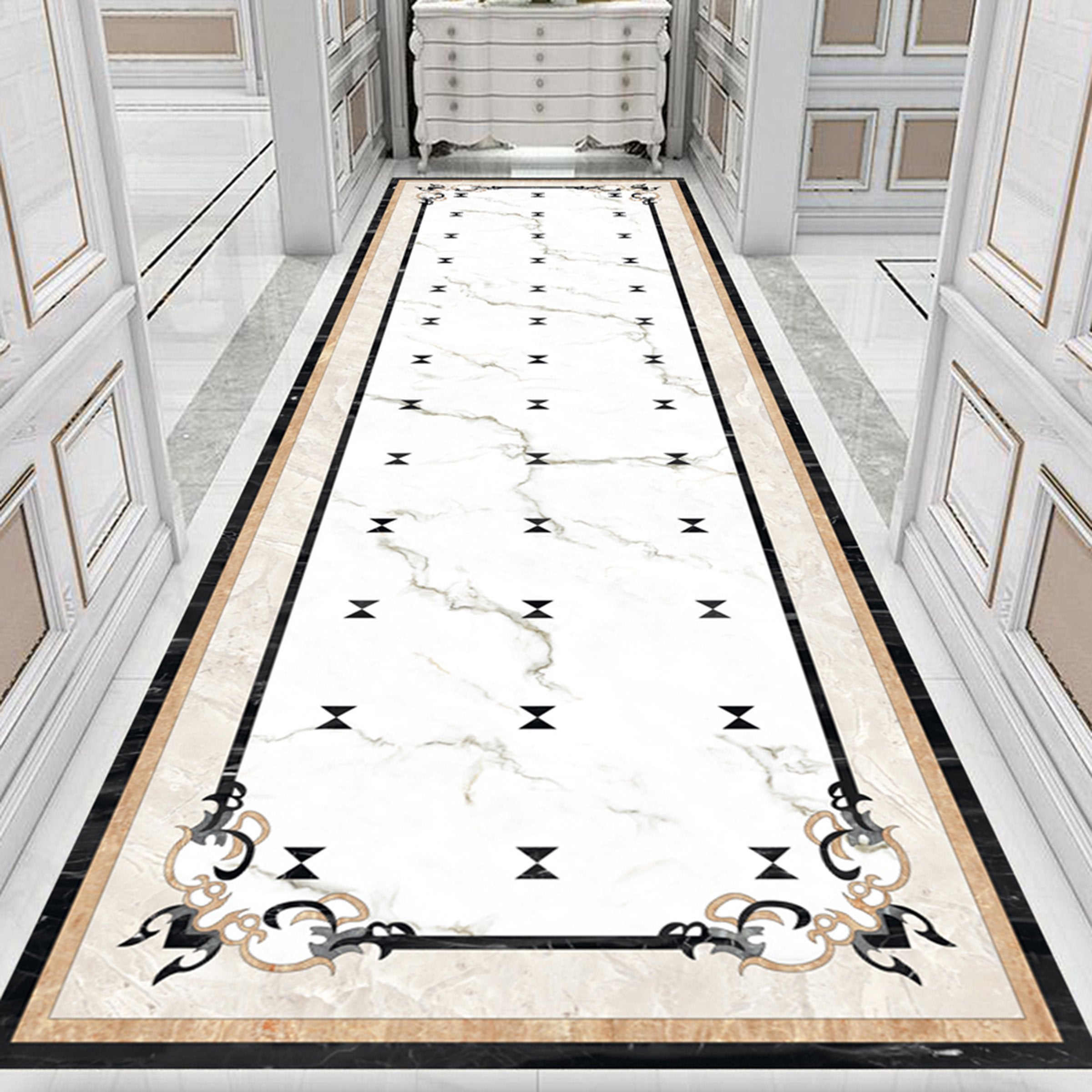 3D Black Bow WG759 Floor Mural Wallpaper AJ Wallpaper 2