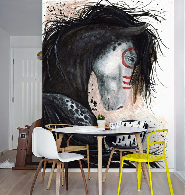 3D Feather Horse WG098 Wall Murals