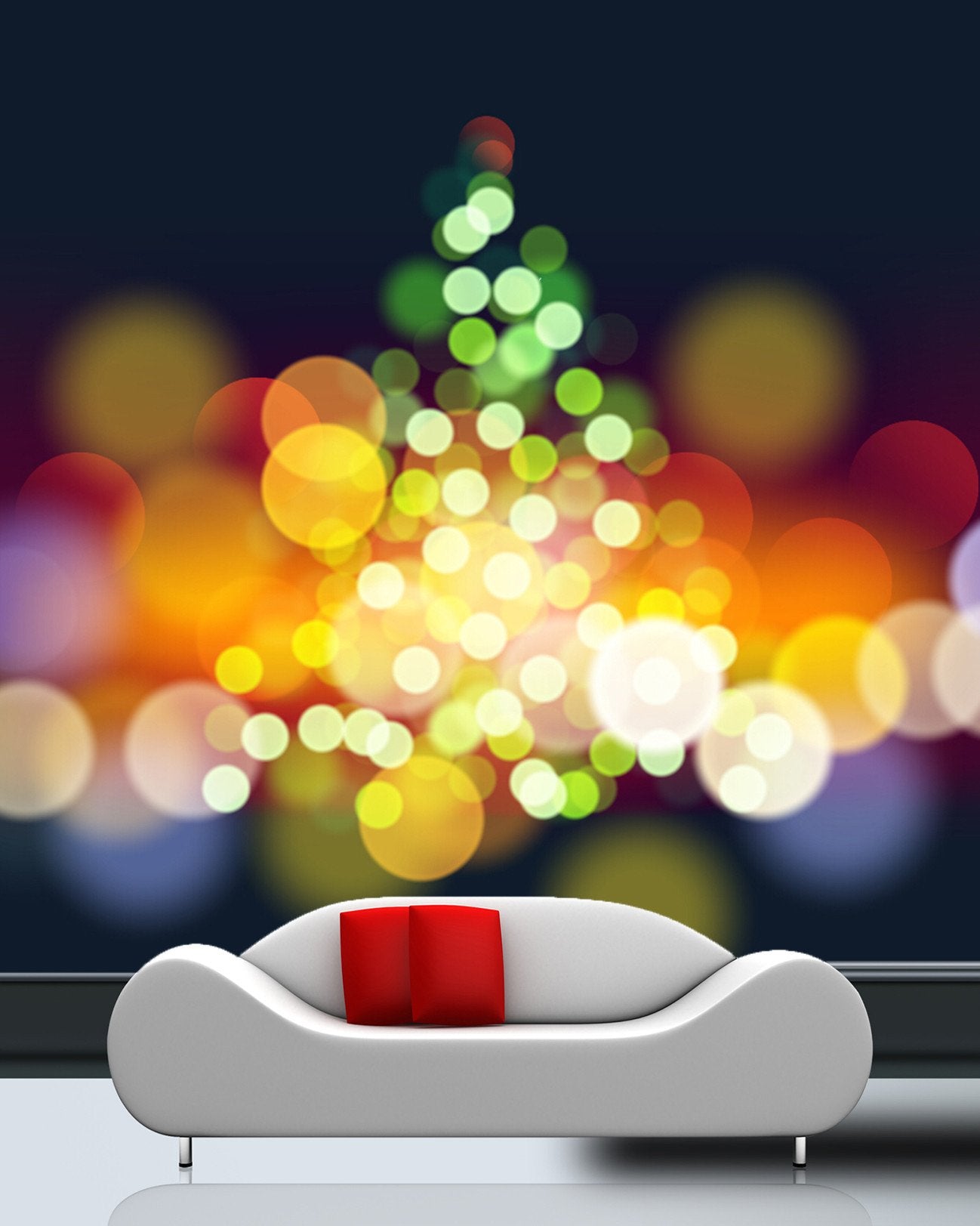 3D Colorful Christmas Tree Light Wallpaper AJ Wallpaper