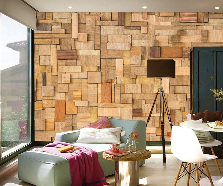 Jagged Planks Wallpaper AJ Wallpaper