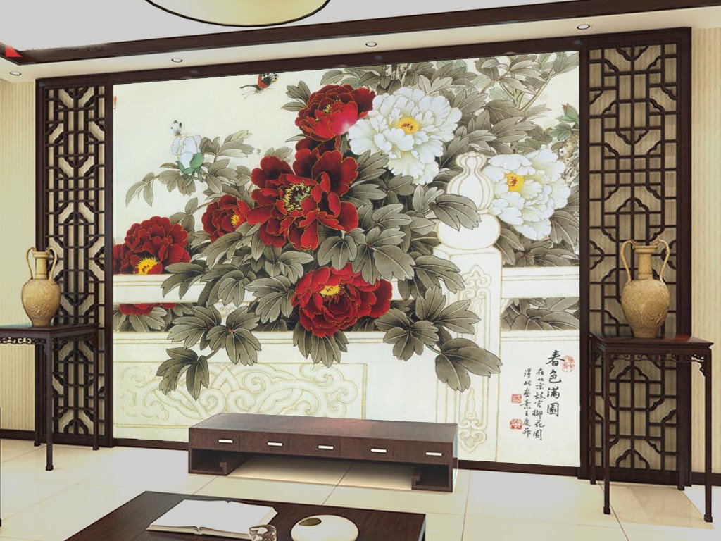 Red Beauty Peony 752 Wallpaper AJ Wallpaper 1