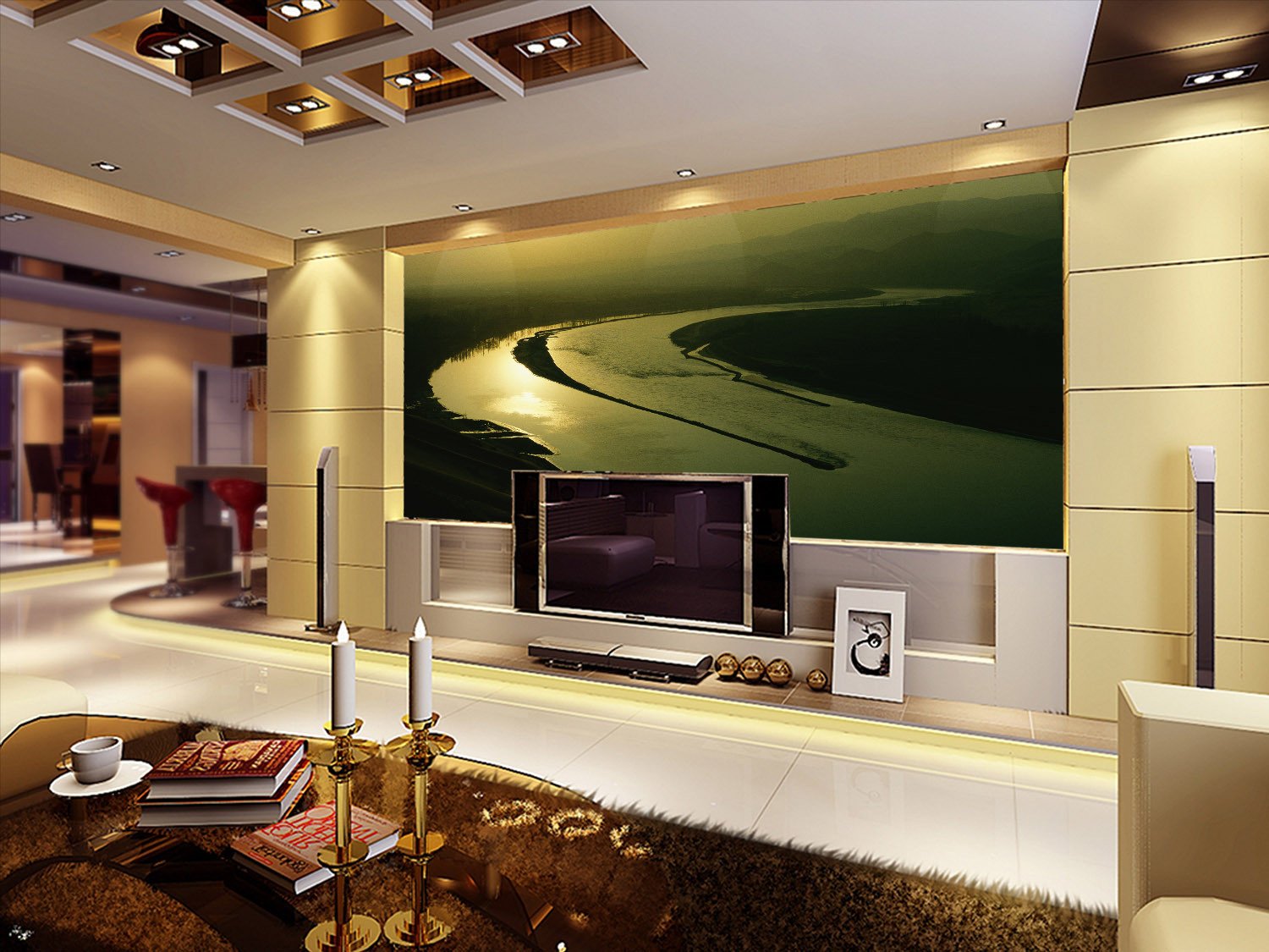 River Sunset 1 Wallpaper AJ Wallpaper