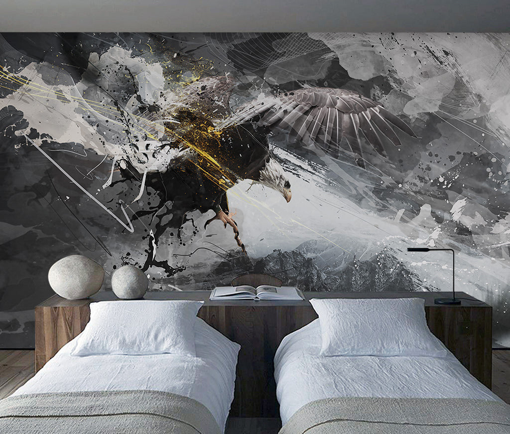 3D Mountain Eagle WG187 Wall Murals