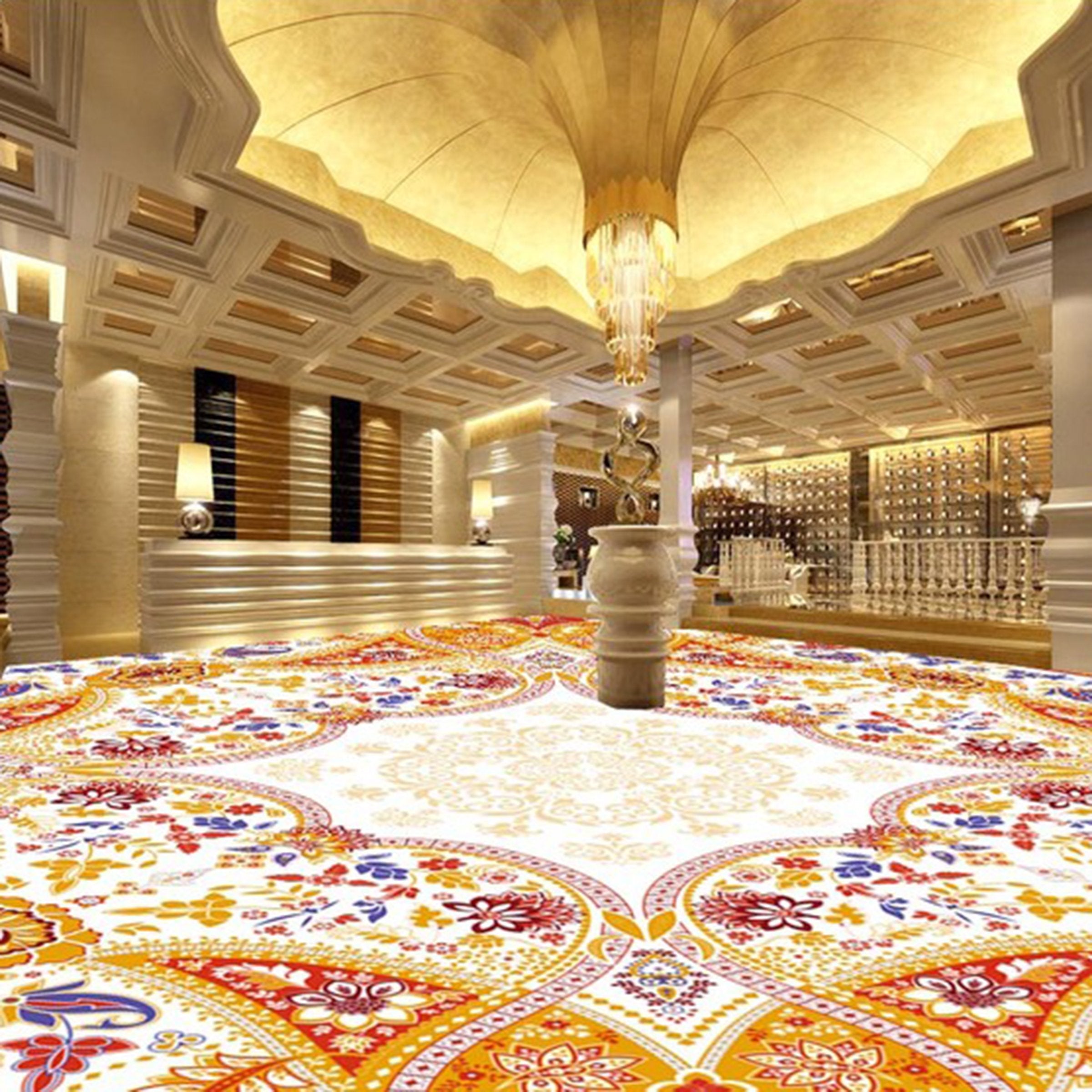 3D Colored Marble Pattern WG295 Floor Mural Wallpaper AJ Wallpaper 2
