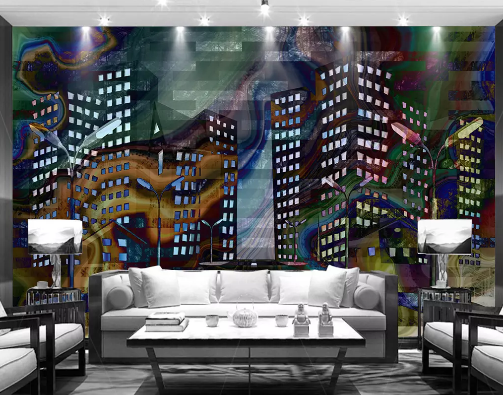 3D Building Color Dream 341 Wallpaper AJ Wallpaper 2