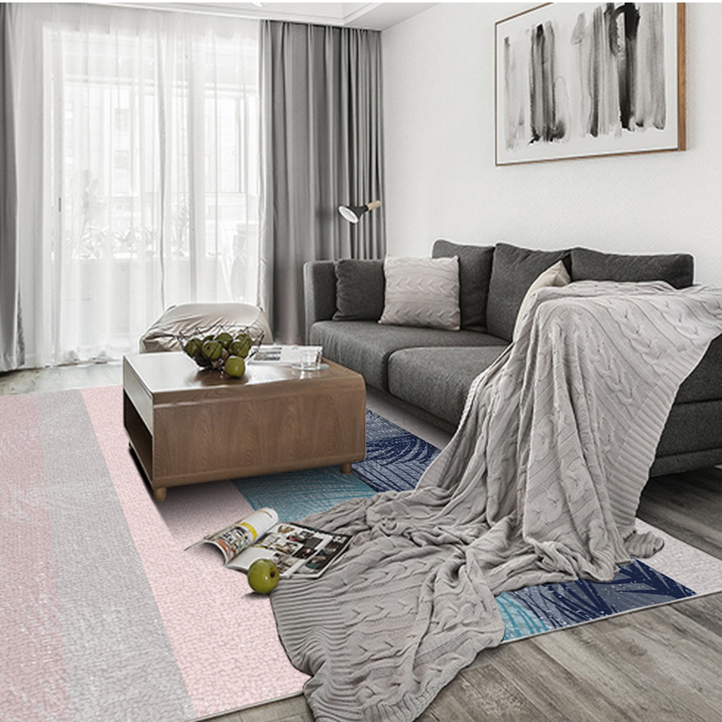 3D Color Stripe WG283 Non Slip Rug Mat Mat AJ Creativity Home