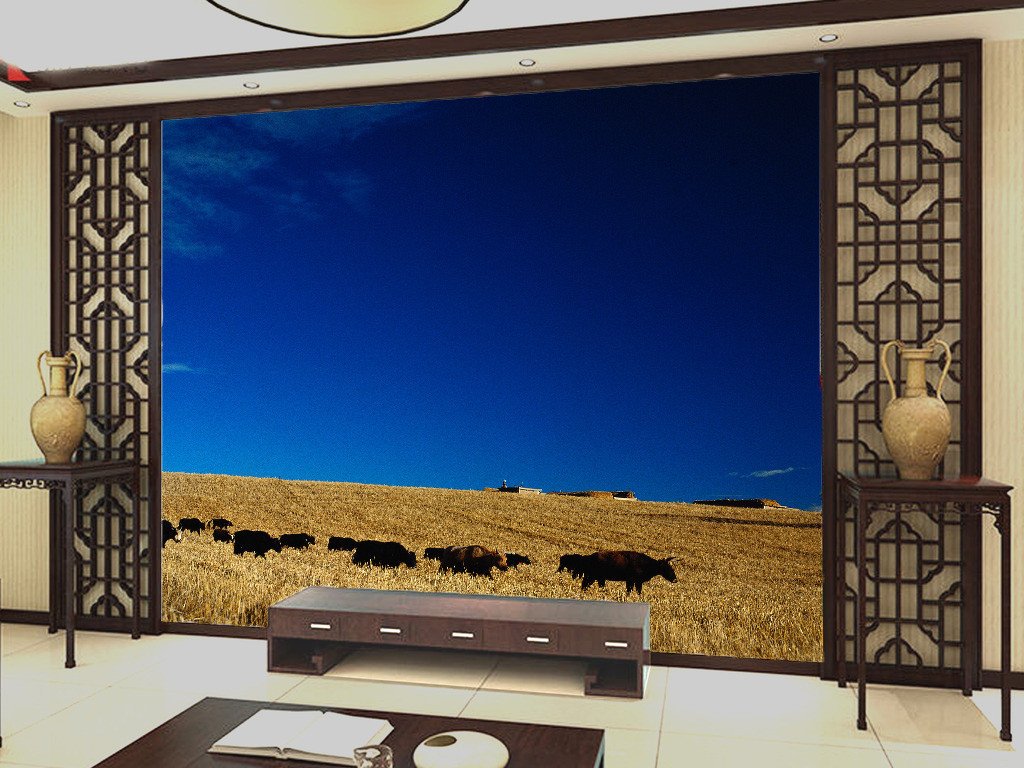 Pasture Scenery Wallpaper AJ Wallpaper