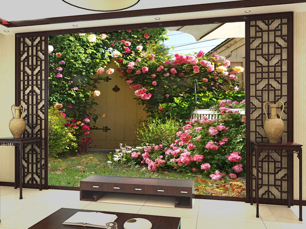 Blooming Garden Wallpaper AJ Wallpaper