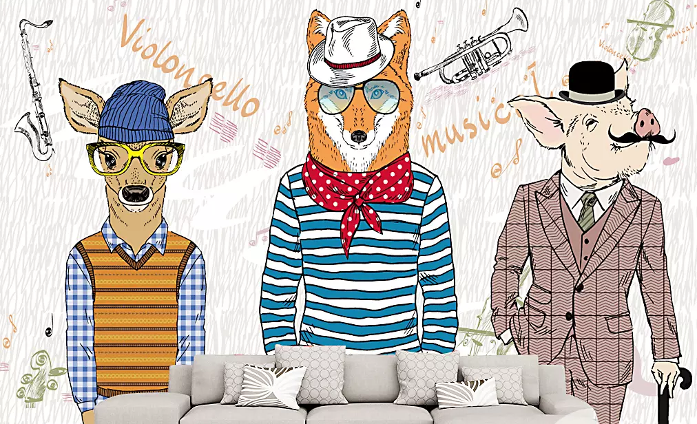 3D Insert Pocket Animal Head 139 Wallpaper AJ Wallpaper 2