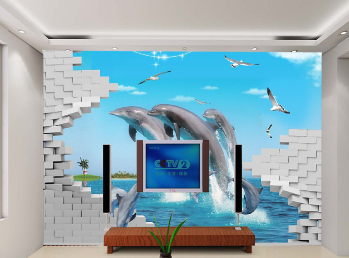 Jumping Dolphins Wallpaper AJ Wallpaper