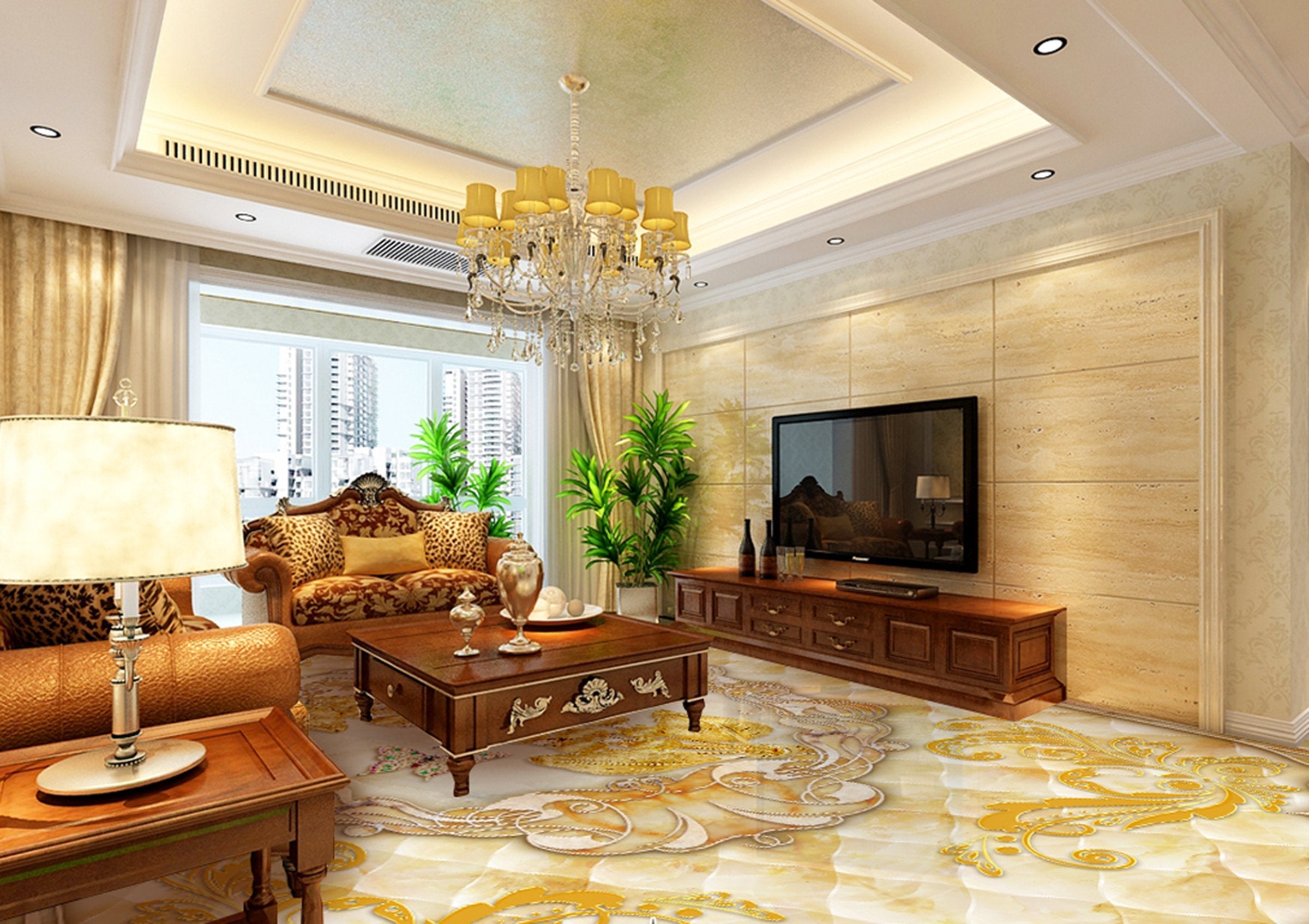 3D Colorful Pattern WG084 Floor Mural Wallpaper AJ Wallpaper 2
