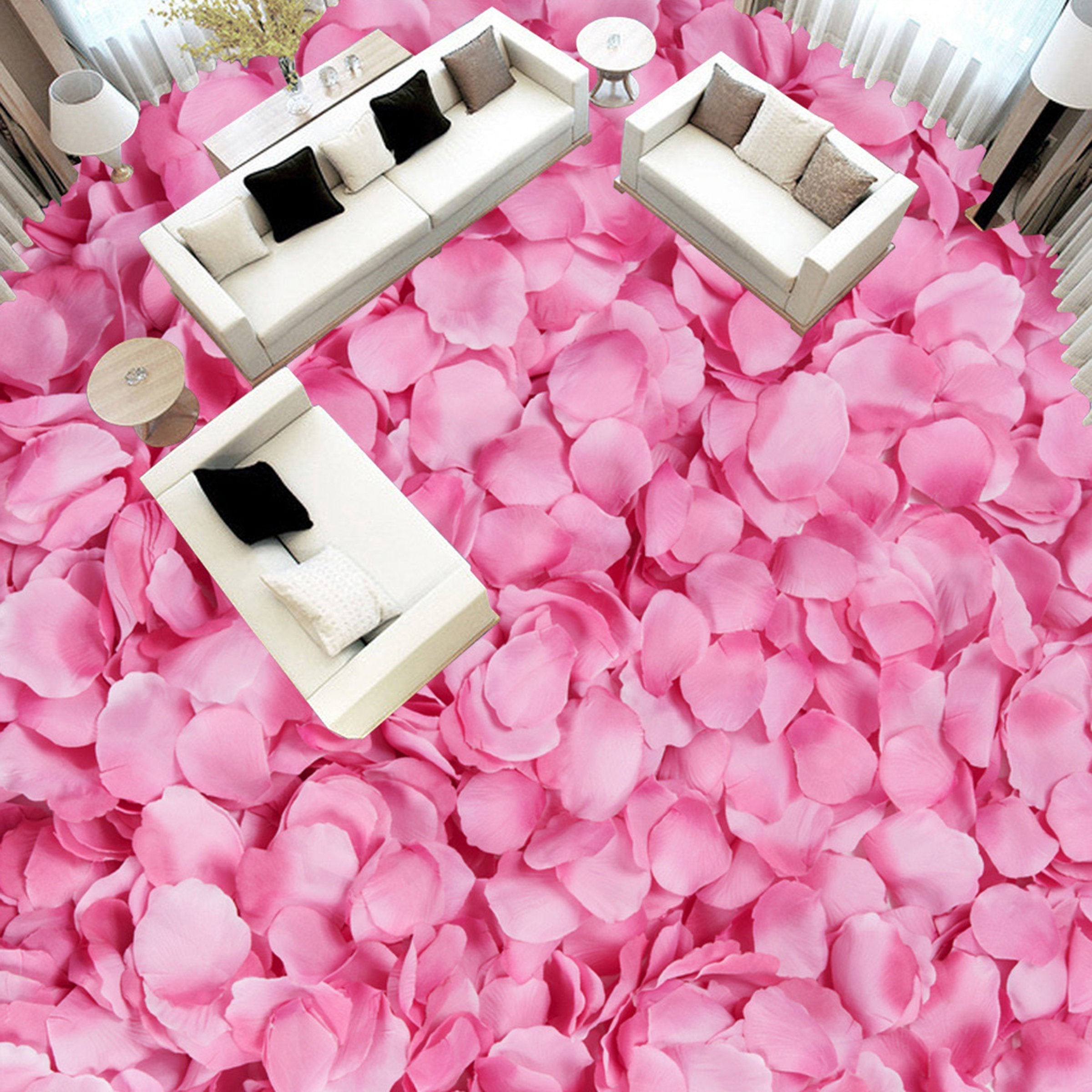 3D Pink Petals WG058 Floor Mural Wallpaper AJ Wallpaper 2