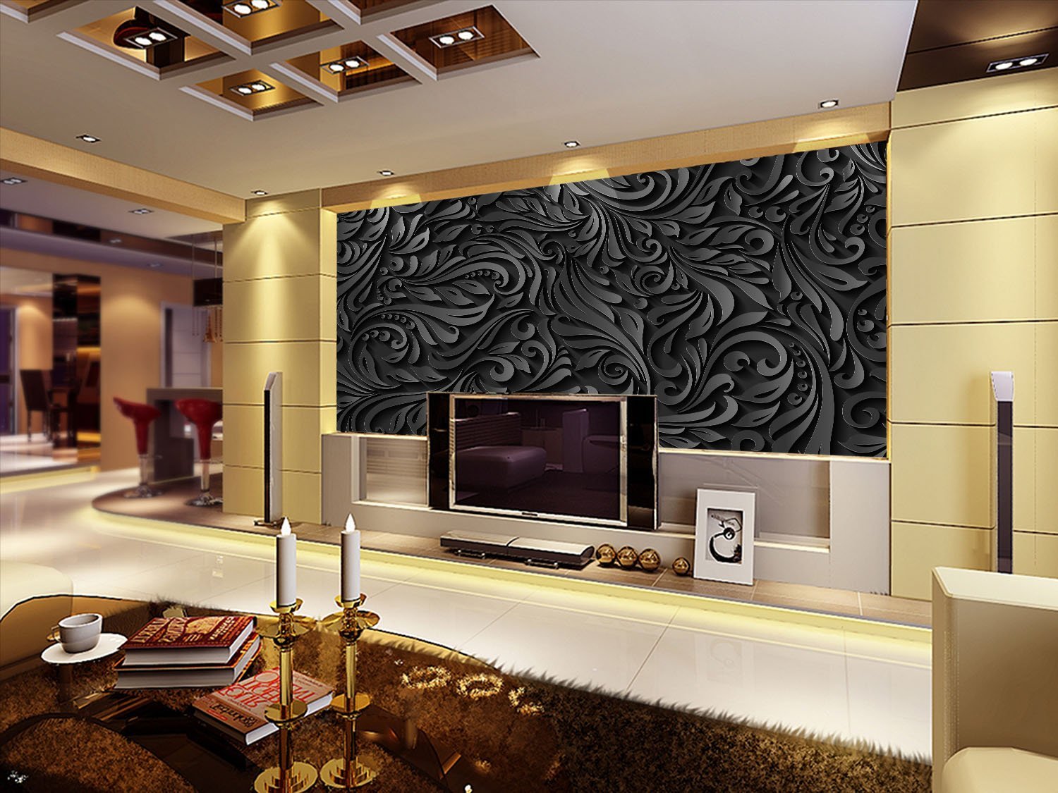 3D Blooming Flowers 119 Wallpaper AJ Wallpaper