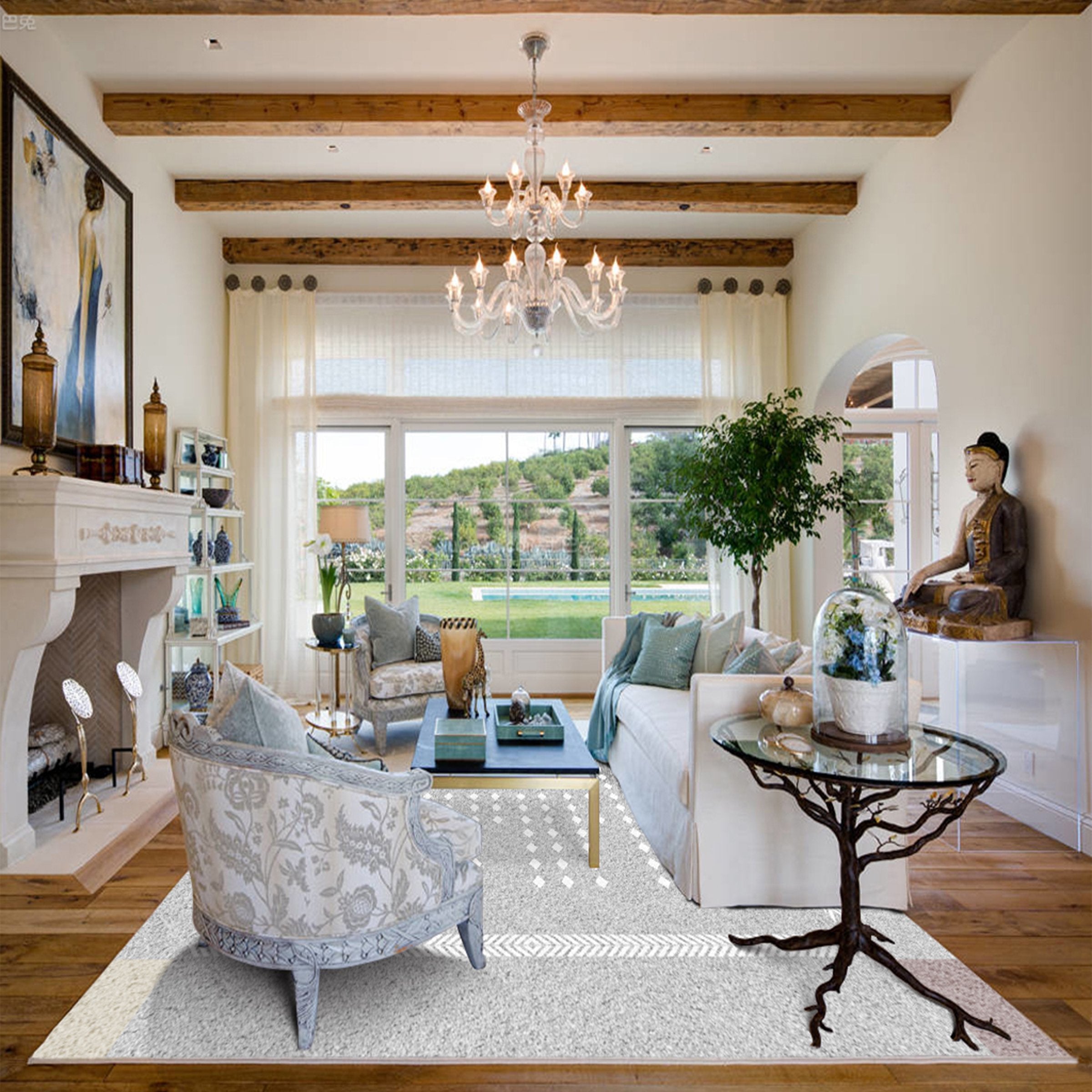 3D White Diamond WG081 Non Slip Rug Mat Mat AJ Creativity Home