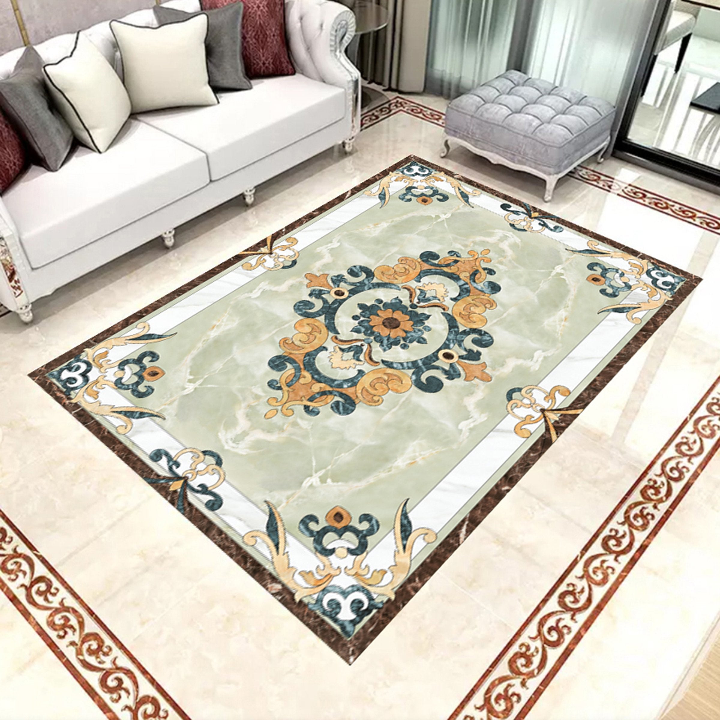 3D Religious Pattern WG672 Floor Mural Wallpaper AJ Wallpaper 2