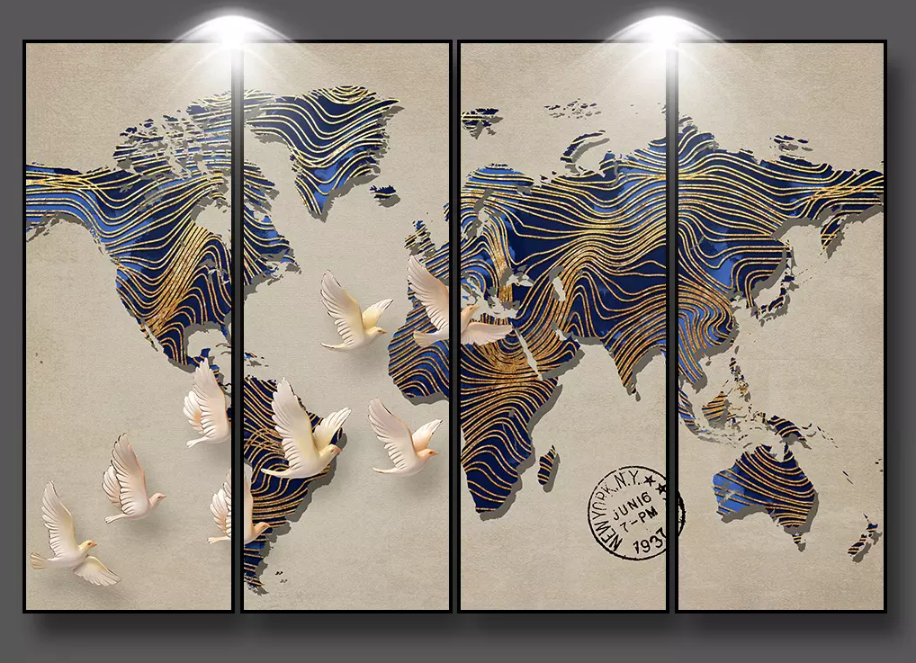 3D Line Map 183 Wallpaper AJ Wallpaper 2