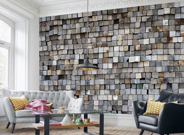 Uneven Wooden Boxes Wallpaper AJ Wallpaper