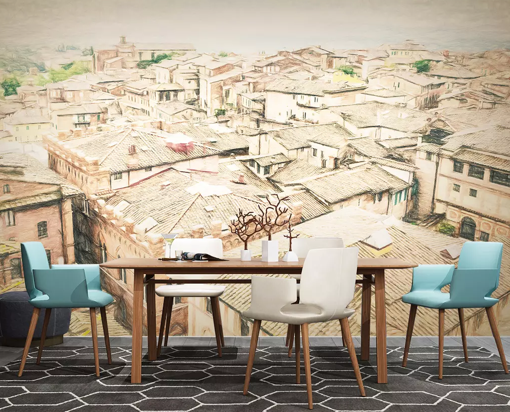 3D Graffiti Tile Roof 347 Wallpaper AJ Wallpaper 2