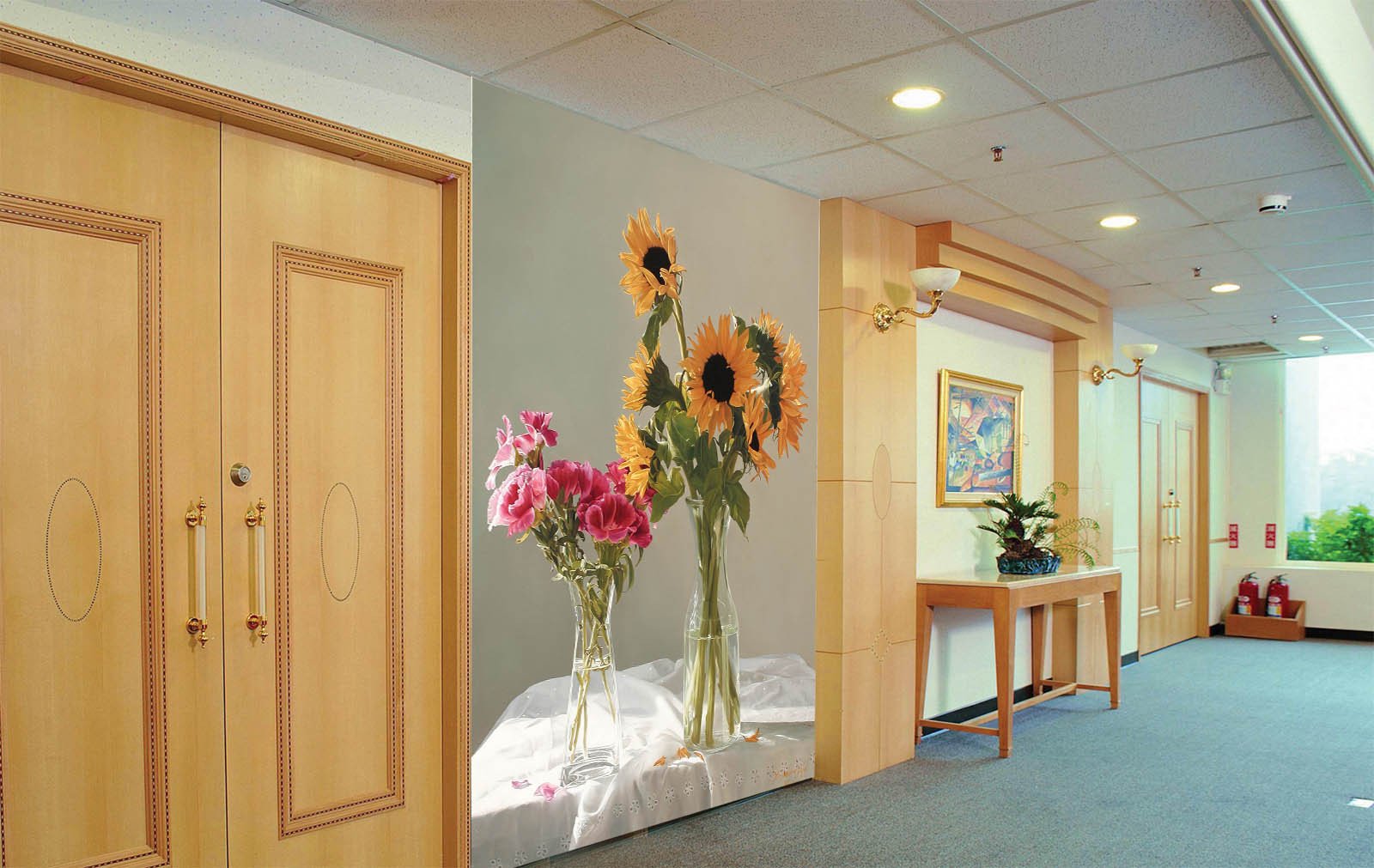 Two Fresh Flowers Vases Wallpaper AJ Wallpaper 2