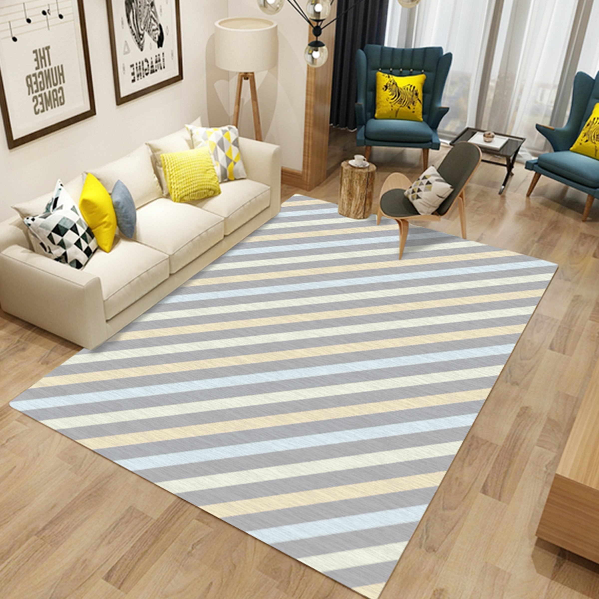 3D Color Pattern WG280 Non Slip Rug Mat Mat AJ Creativity Home