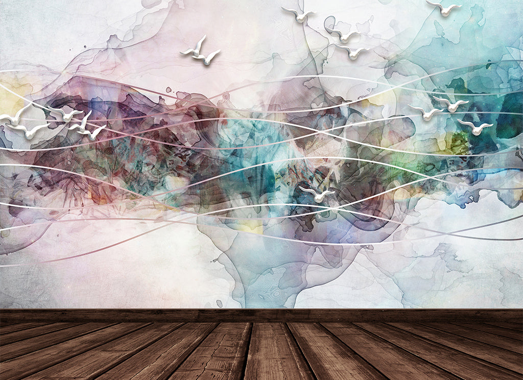 3D White Pigeon WG030 Wall Murals