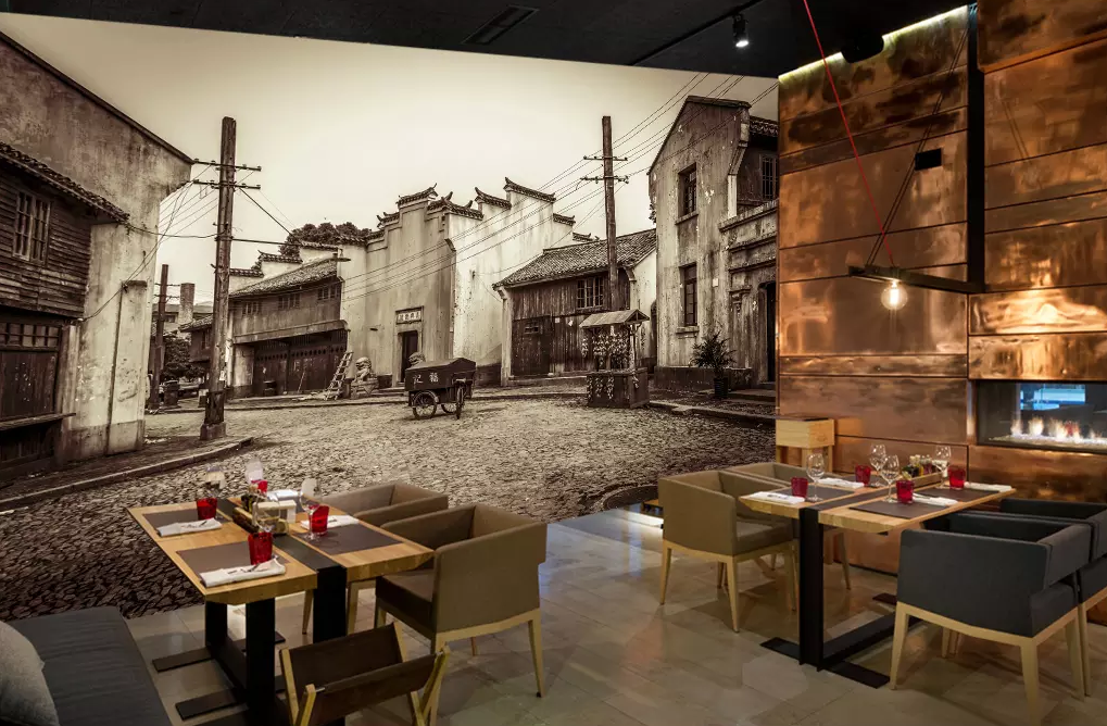 3D Retro Town Street 165 Wallpaper AJ Wallpaper 2