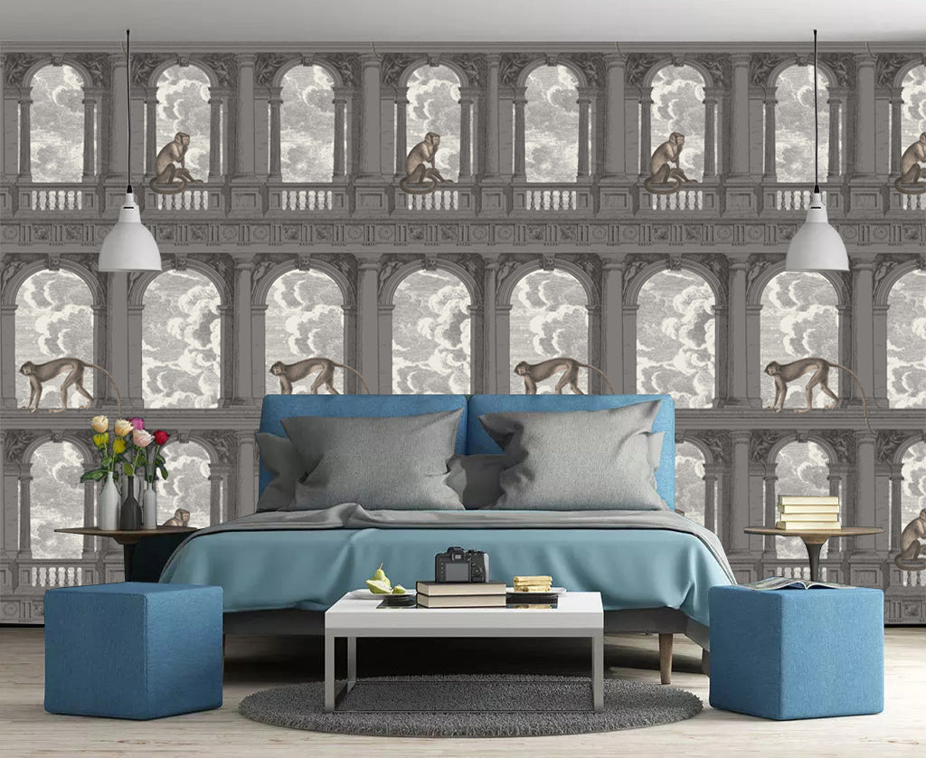 3D Window Monkey WG430 Wall Murals