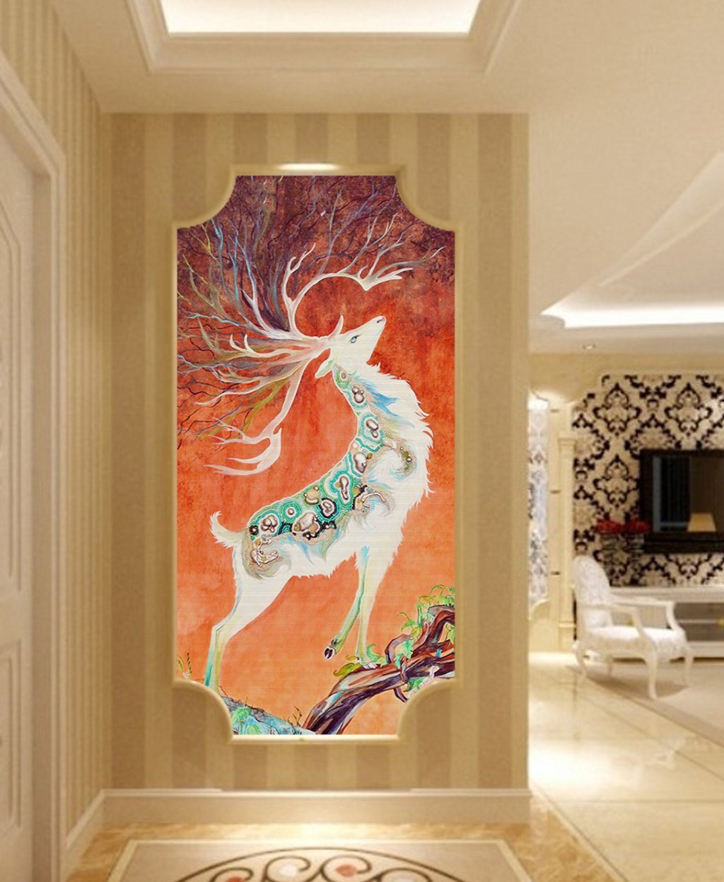 3D Elk Moon 558 Wall Murals Wallpaper AJ Wallpaper 2