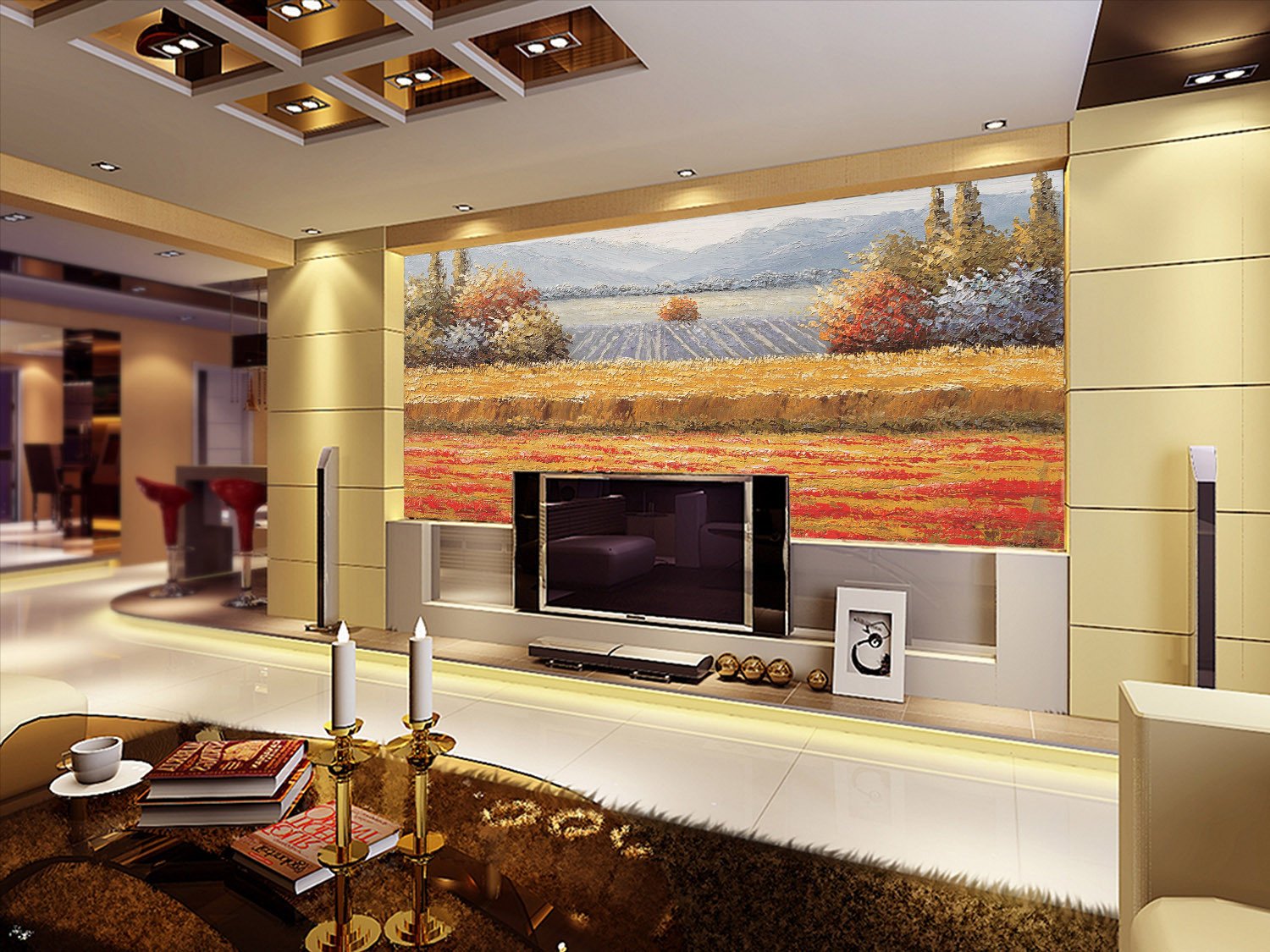 Farmlands Drawing Wallpaper AJ Wallpaper