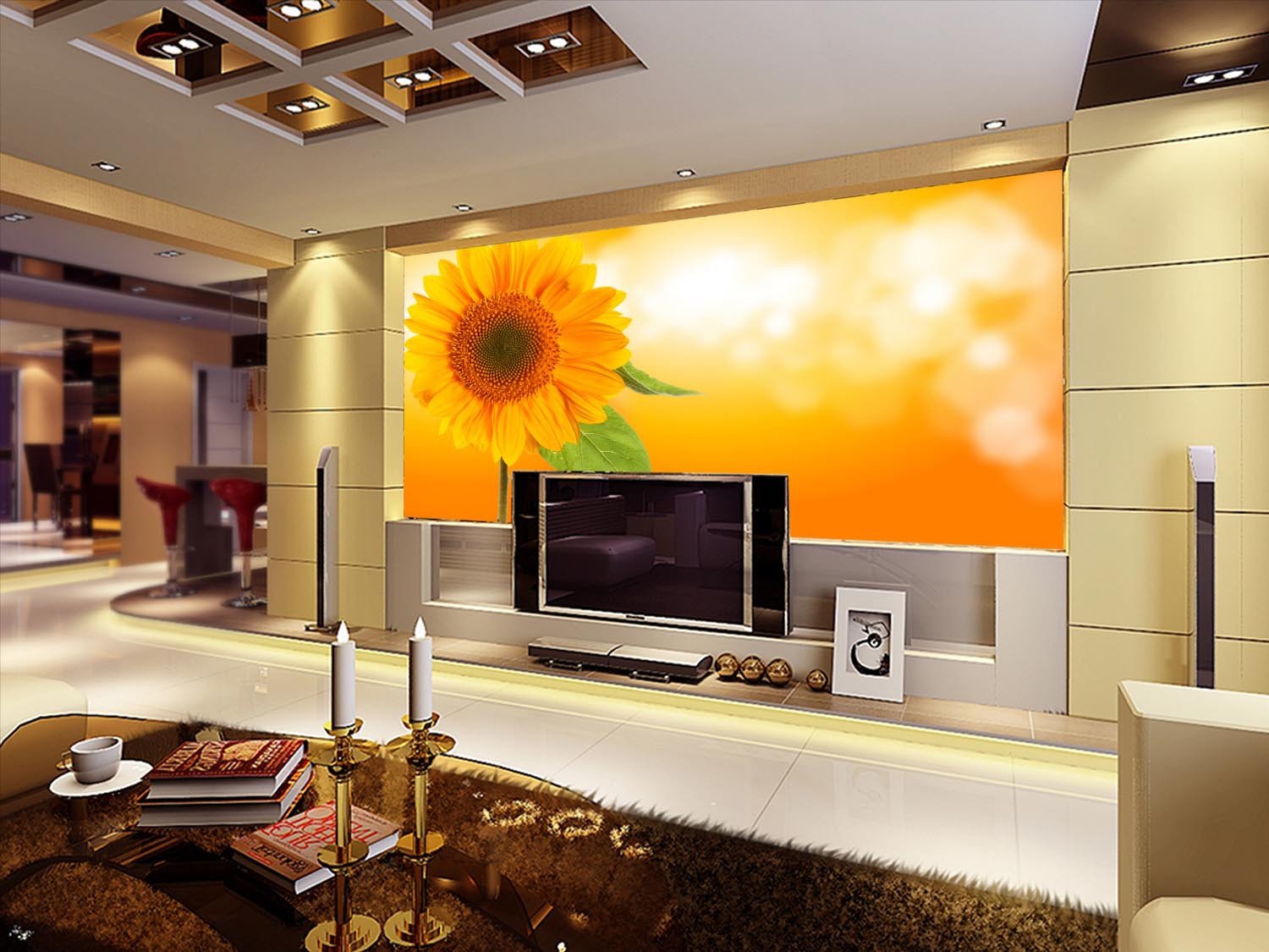 Orange Chrysanthemum Wallpaper AJ Wallpaper