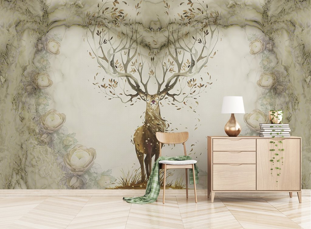 3D Elk Antler 585 Wall Murals Wallpaper AJ Wallpaper 2
