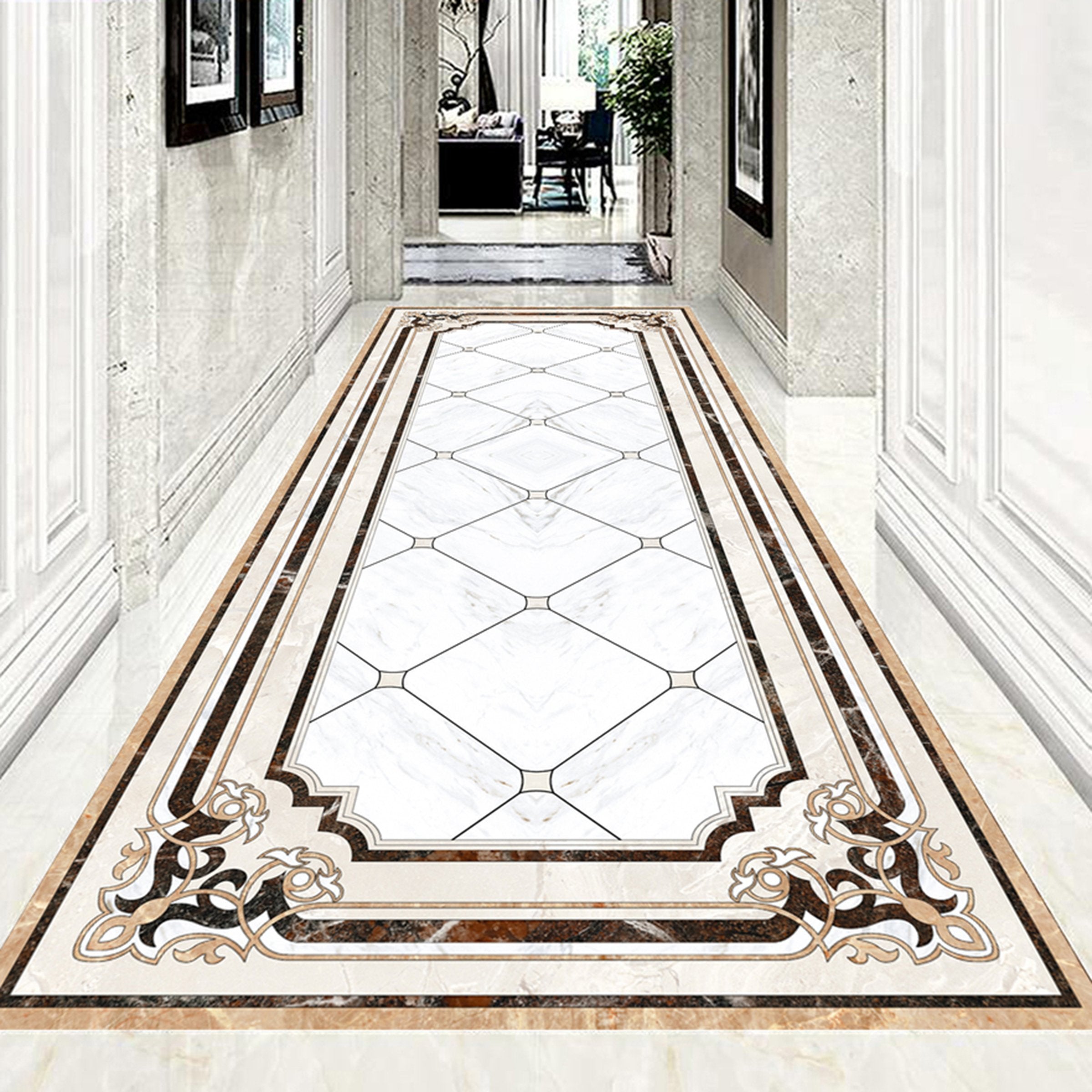 3D Black Lace WG228 Floor Mural Wallpaper AJ Wallpaper 2