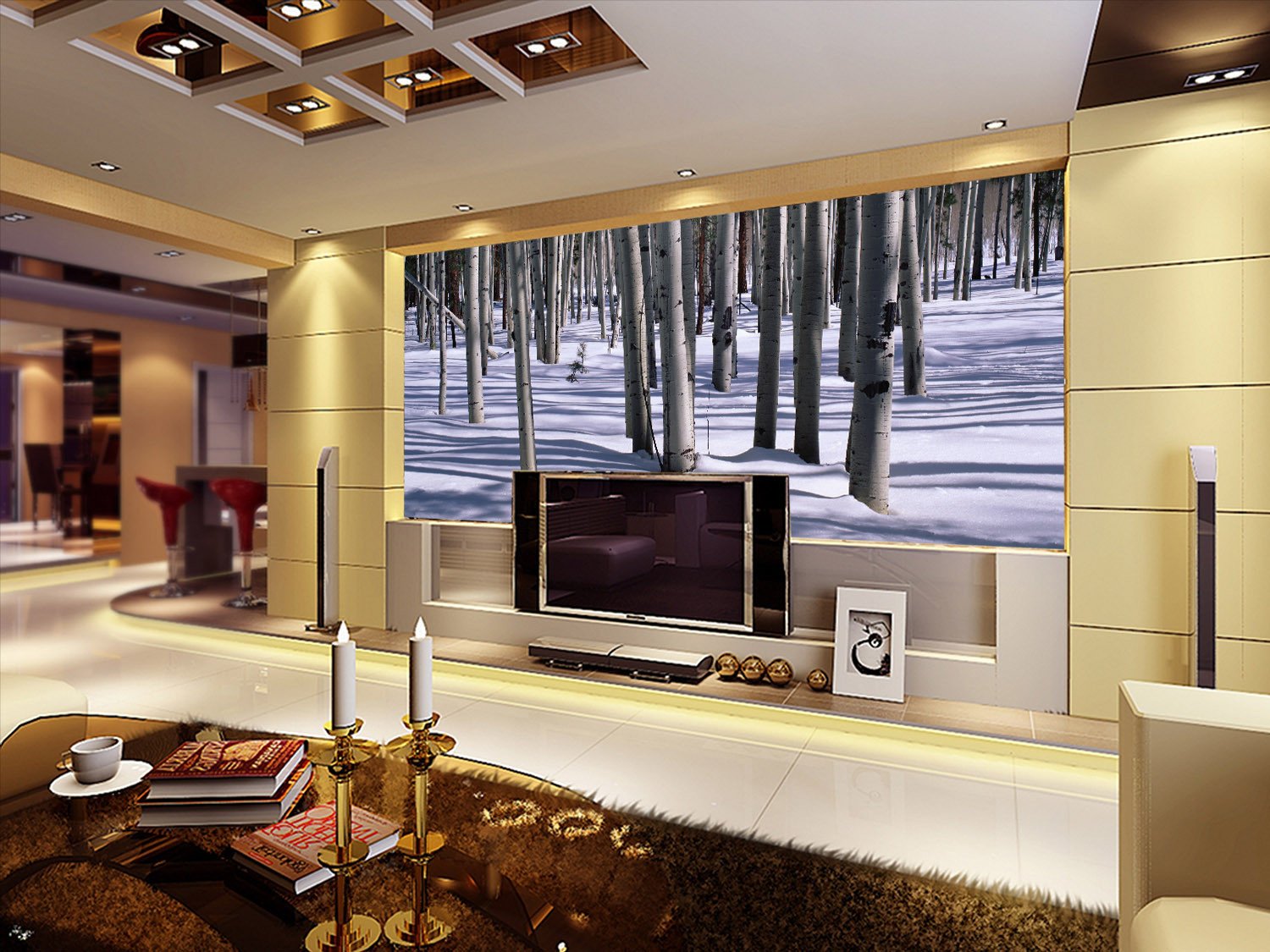 Forest Snowcapped Ground Wallpaper AJ Wallpaper