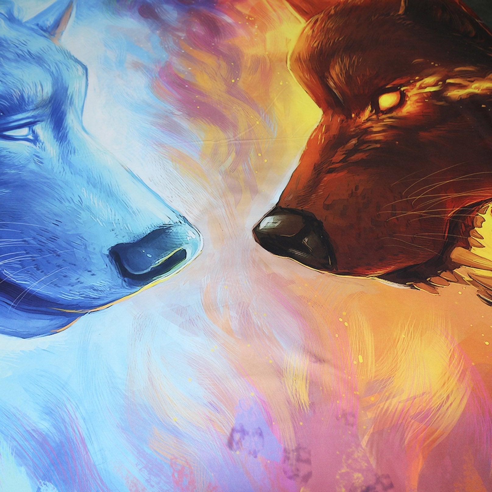 3D Pair Of Wolf 133 Bed Pillowcases Quilt Wallpaper AJ Wallpaper