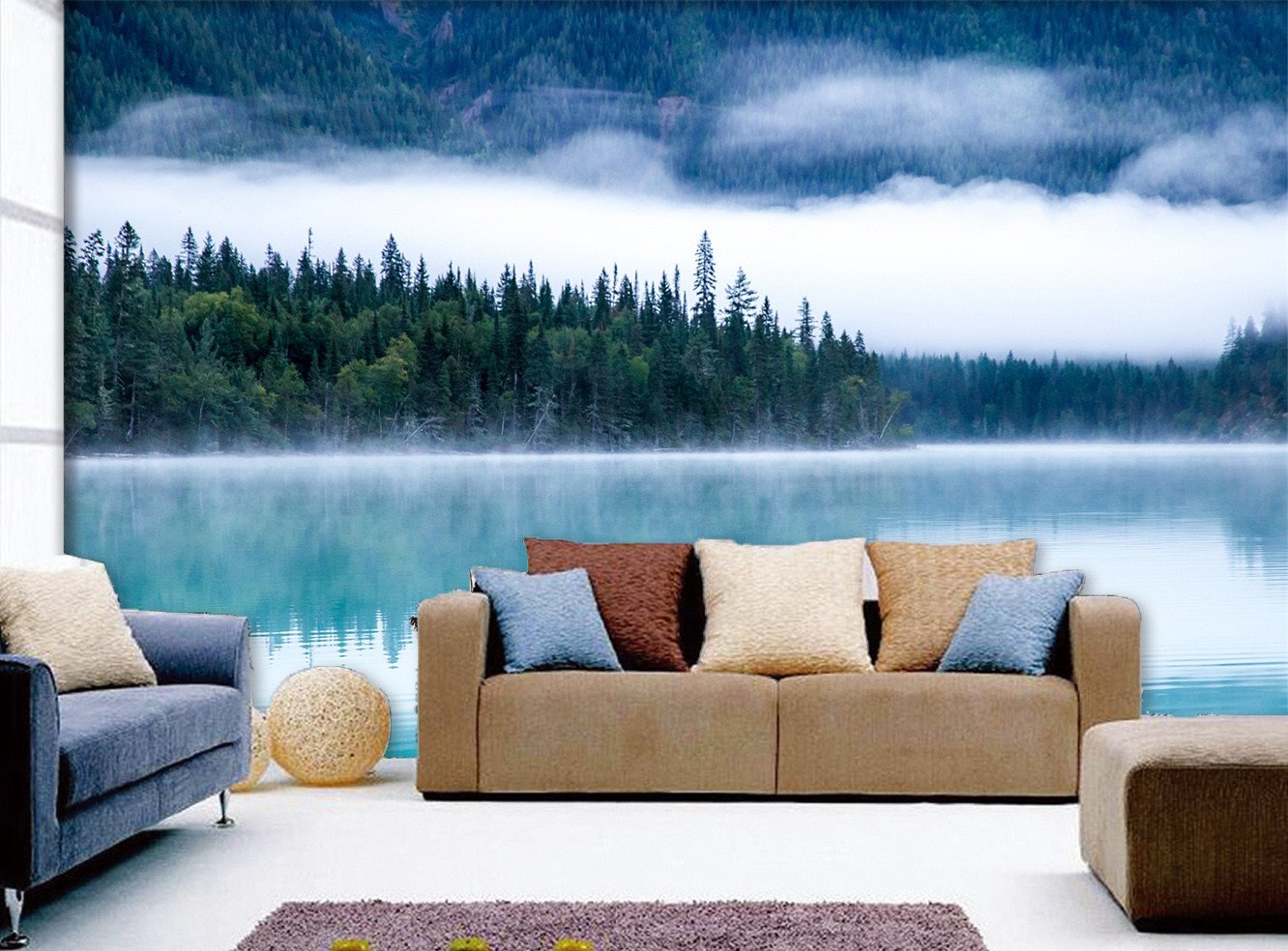 3D Blue River Scenery 921 Wallpaper AJ Wallpaper