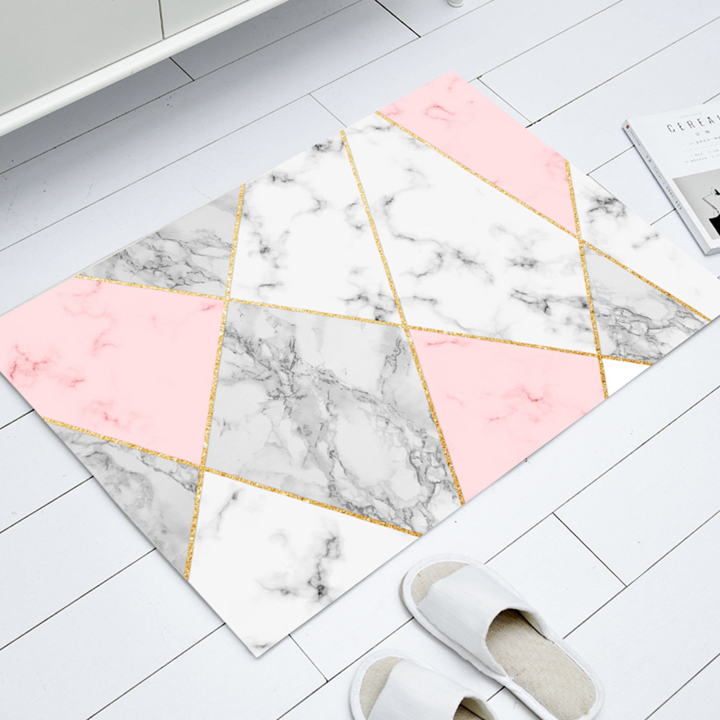 3D Colored Geometric Pattern WG450 Non Slip Rug Mat Mat AJ Creativity Home