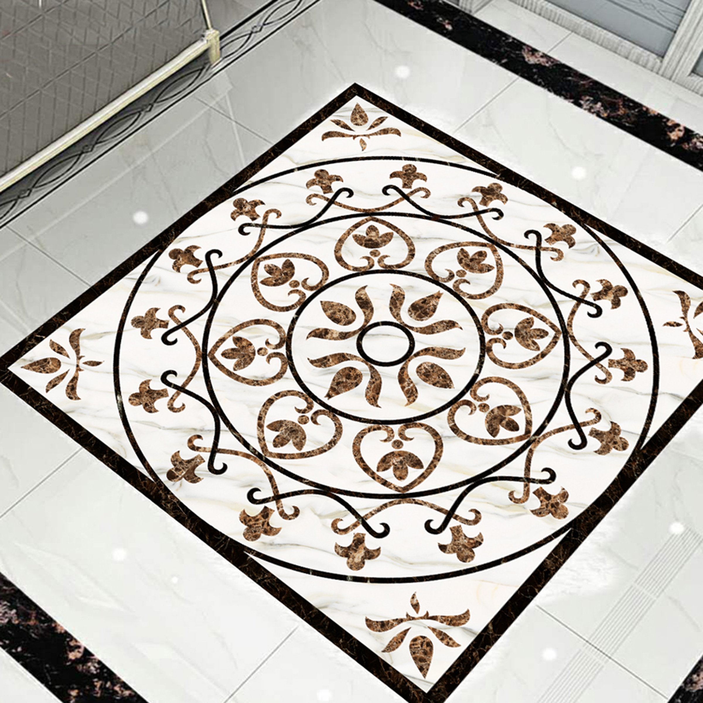 3D Circular Pattern WG739 Floor Mural Wallpaper AJ Wallpaper 2