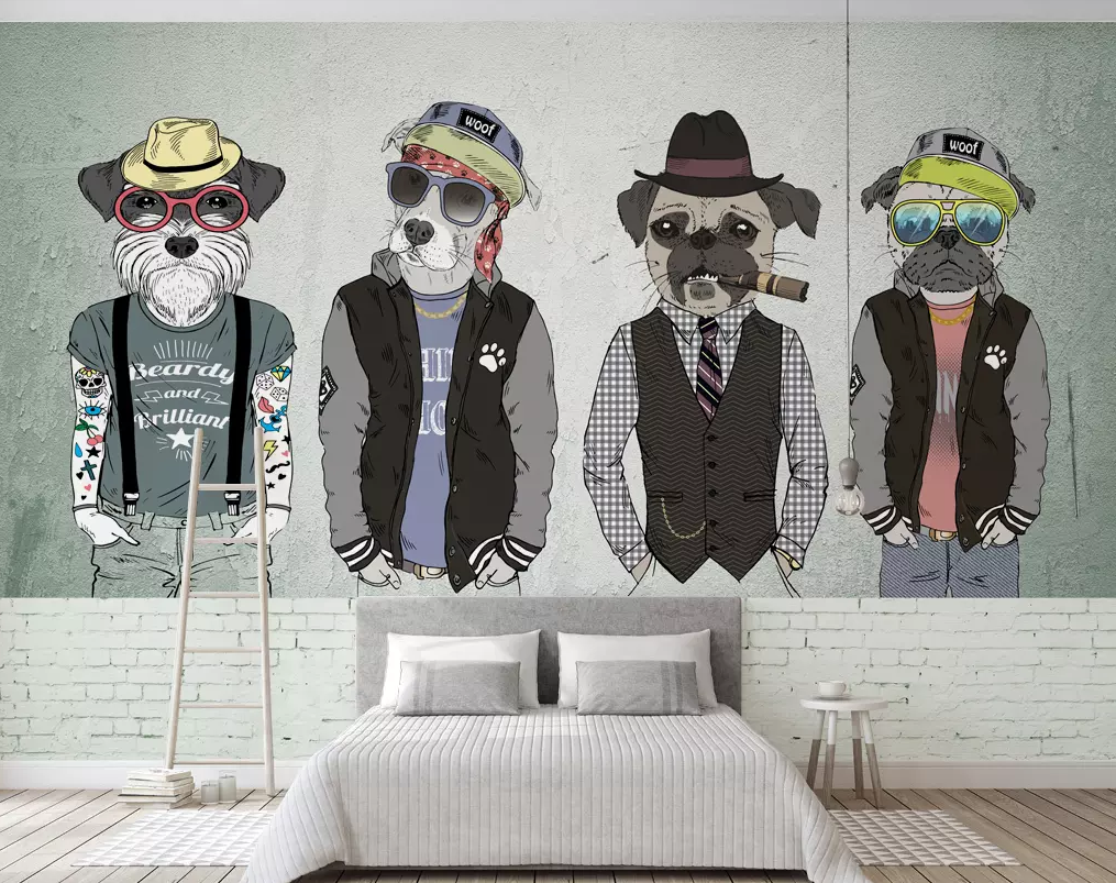 3D Swab Smoking Shar Pei 239 Wallpaper AJ Wallpaper 2