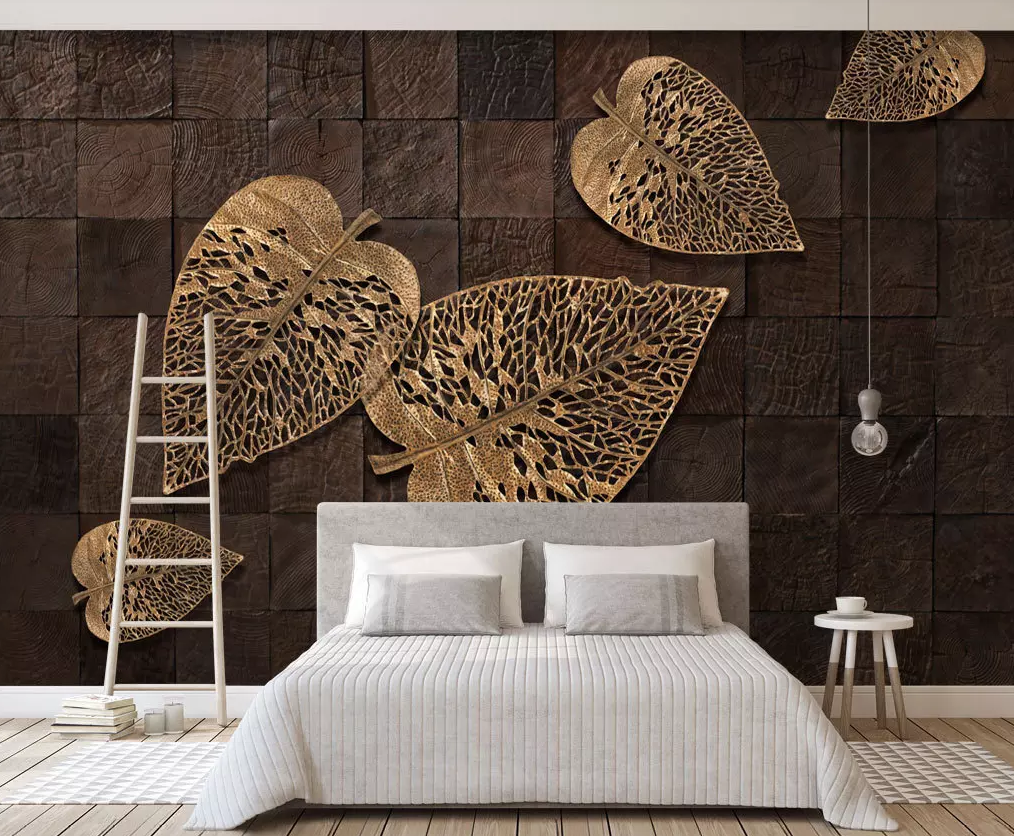 3D Dead Leaves Small Hole 373 Wallpaper AJ Wallpaper 2