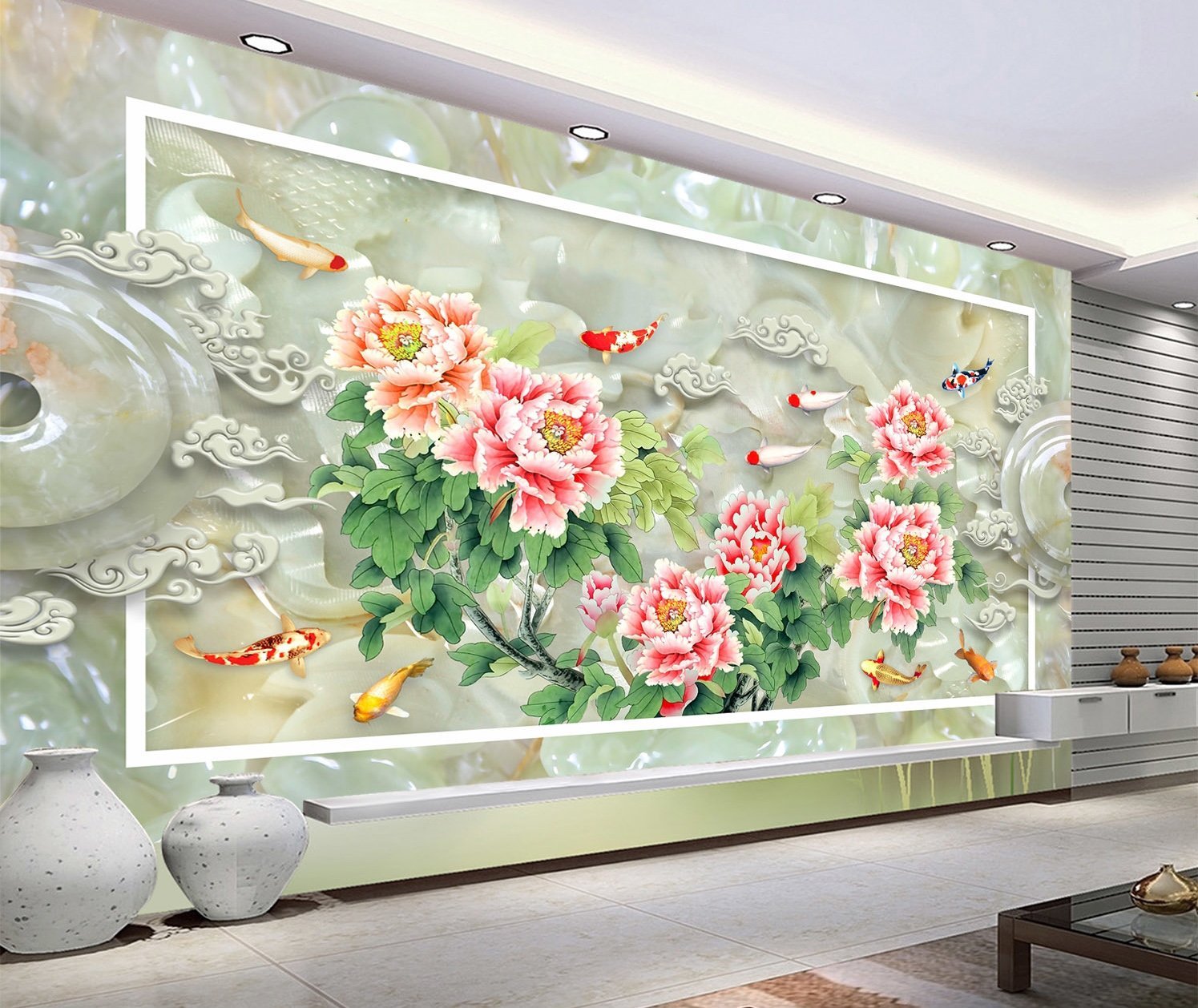 3D Bright Fower Fish 312 Wallpaper AJ Wallpaper