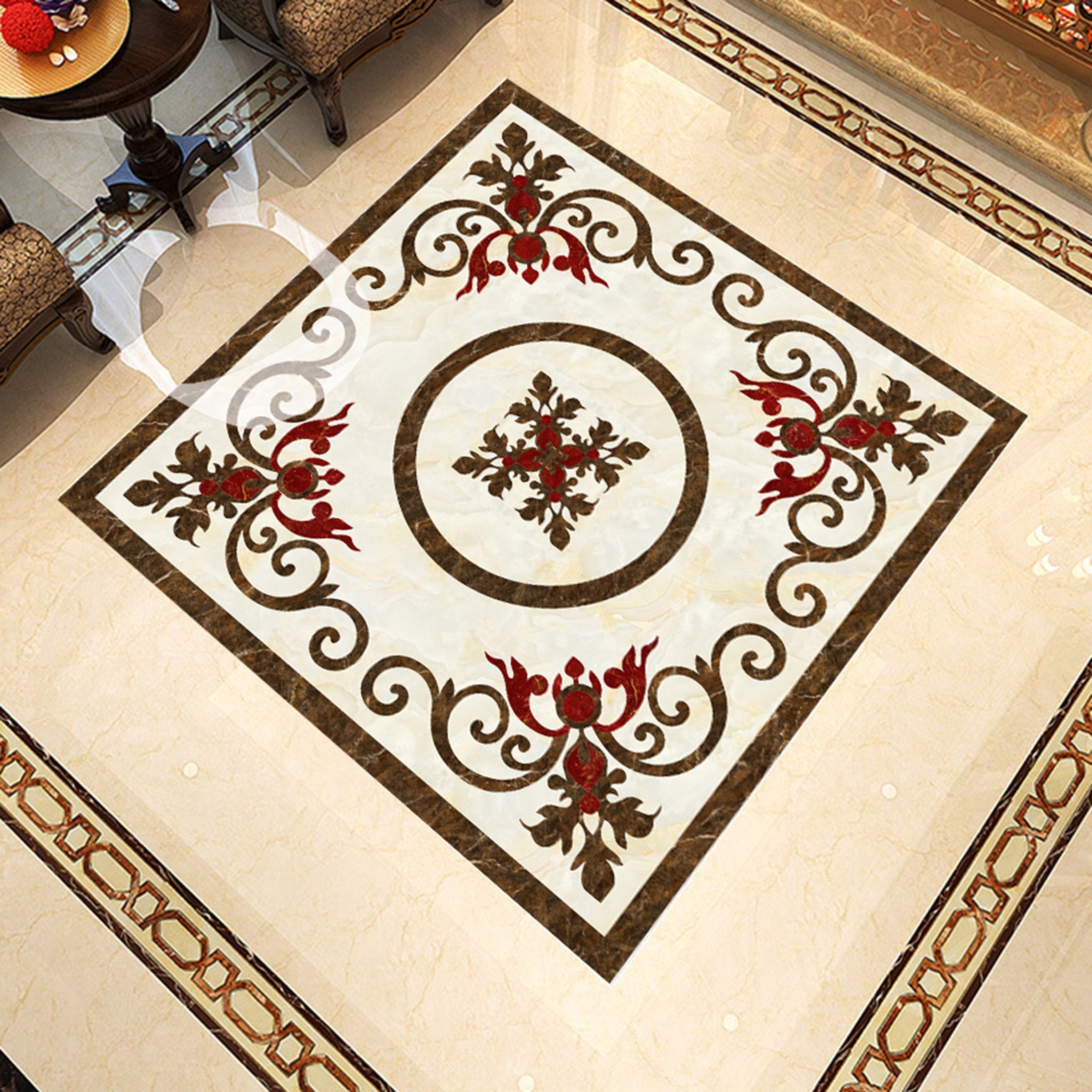 3D Square Pattern WG703 Floor Mural Wallpaper AJ Wallpaper 2