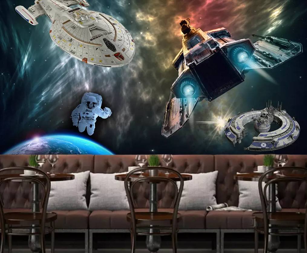 3D Spaceship Astronaut 384 Wallpaper AJ Wallpaper 2