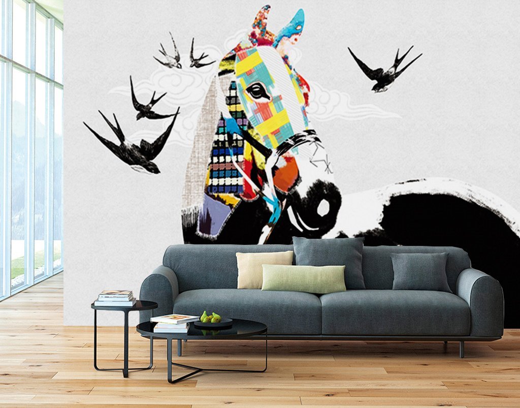 3D Horse Bird 574 Wall Murals Wallpaper AJ Wallpaper 2