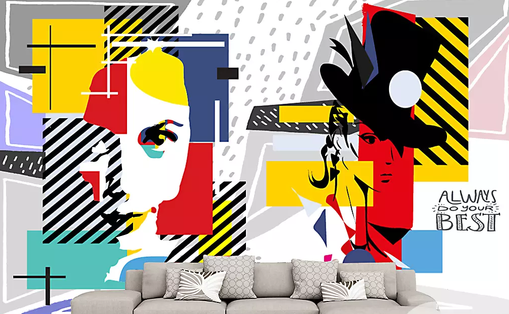 3D Colorful Graffiti Head 140 Wallpaper AJ Wallpaper 2