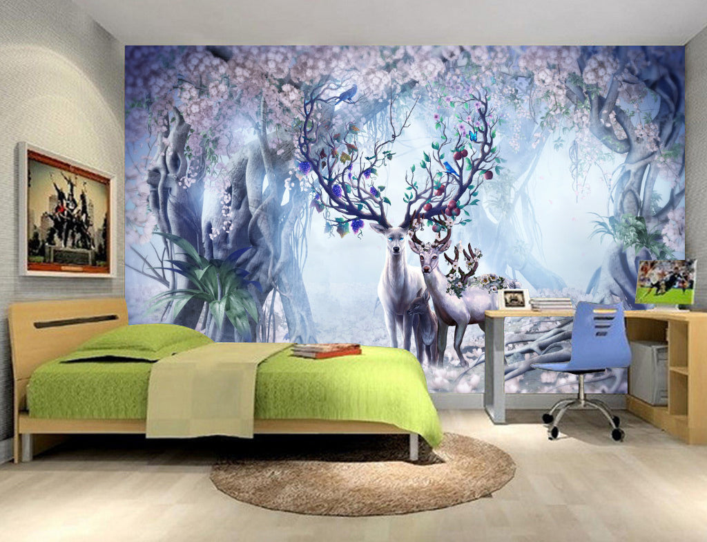 3D Flower Forest WG371 Wall Murals