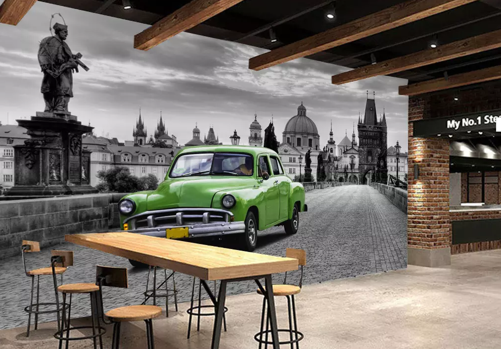 3D Bridge Luxury Car 241 Wallpaper AJ Wallpaper 2