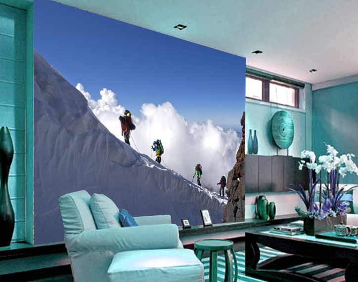 Hiking Snow Mountain Wallpaper AJ Wallpaper