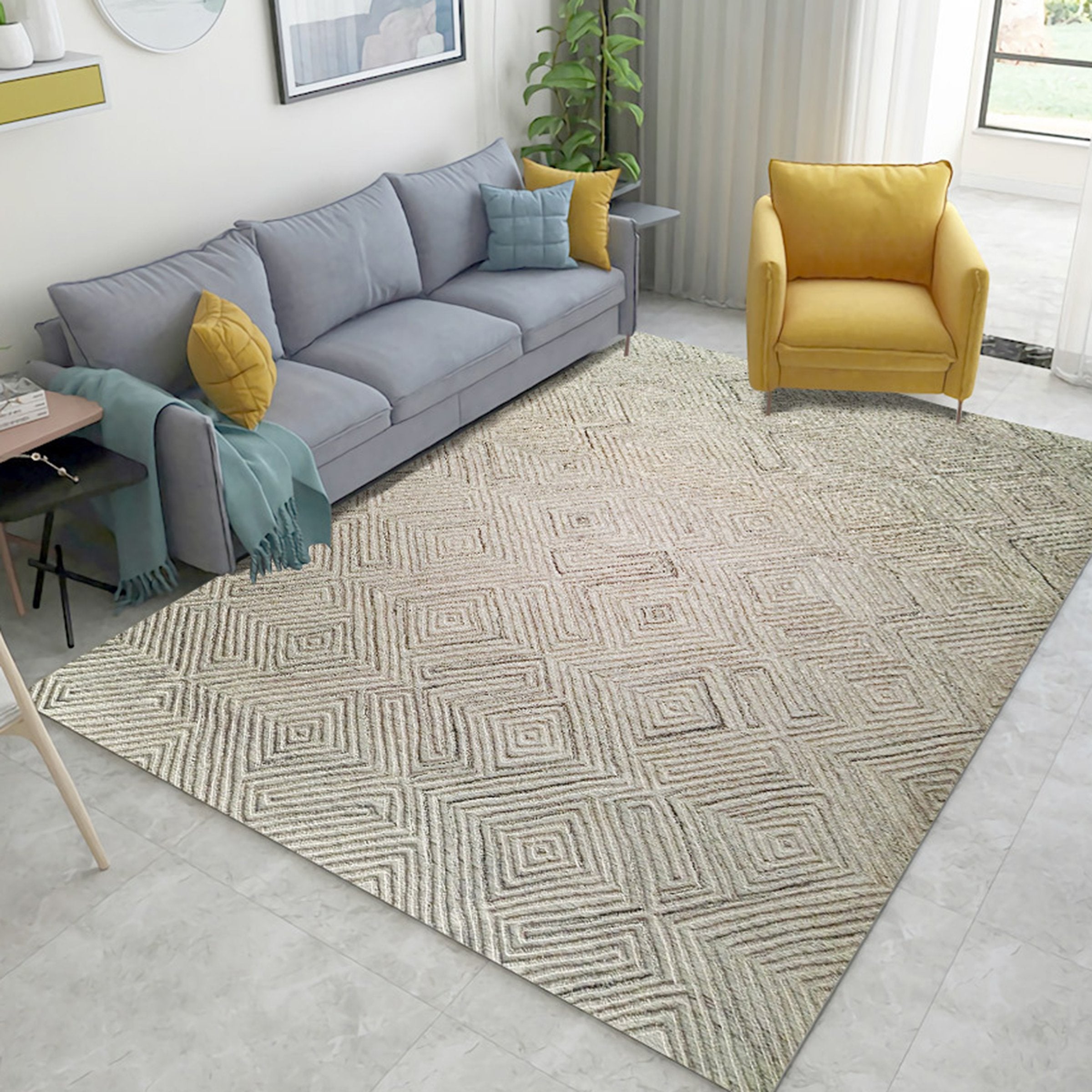 3D Mud Diamond WG114 Non Slip Rug Mat Mat AJ Creativity Home