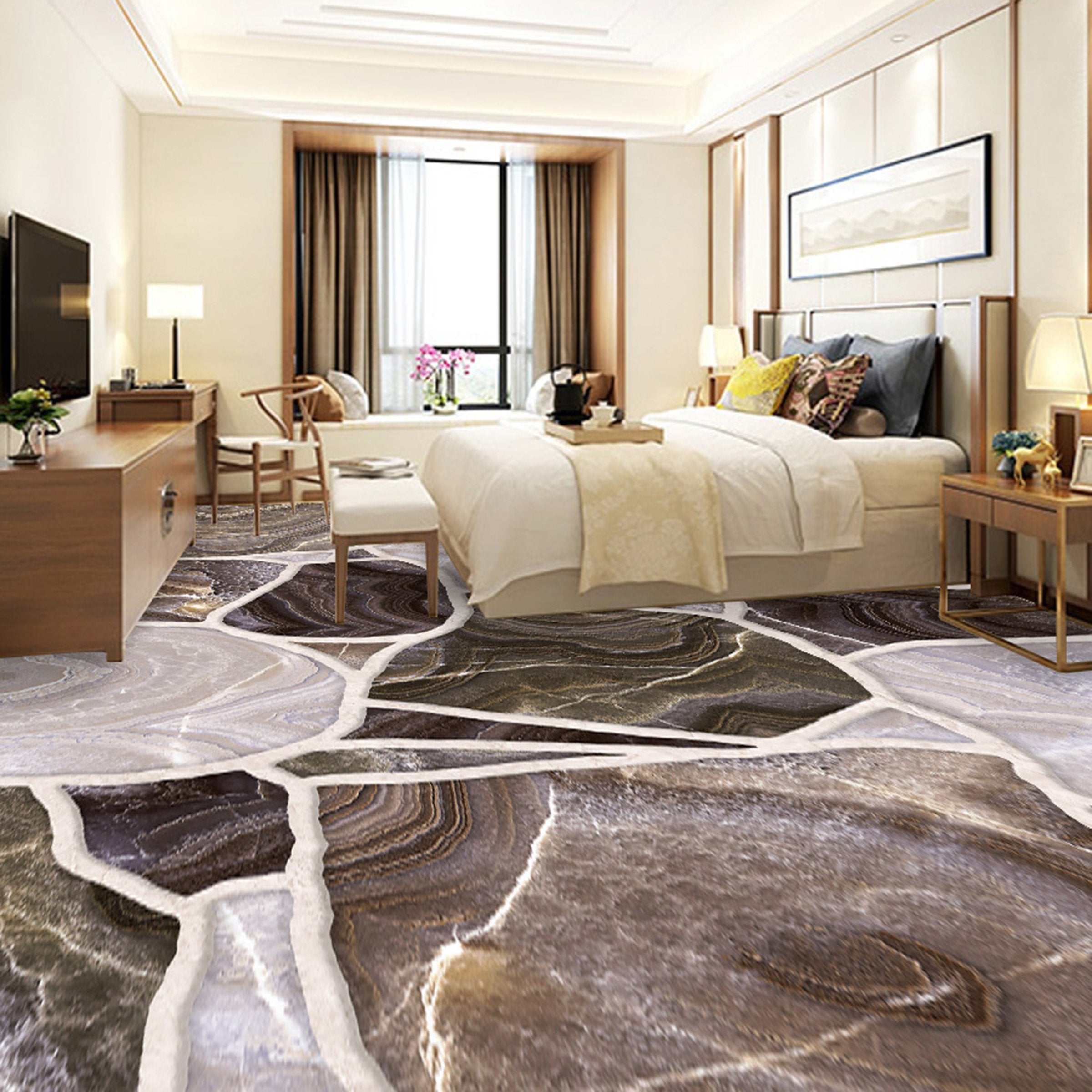 3D Color Stripe WG659 Floor Mural Wallpaper AJ Wallpaper 2